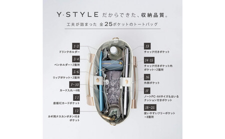 Y-STYLE 魔法の収納トートバッグ Mサイズ【ブラック】