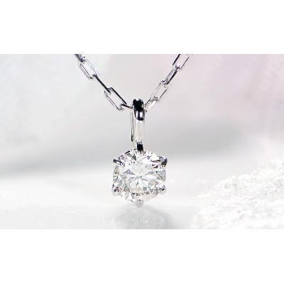 ふるさと納税 昭和町 【0.08ct】K10ホワイトゴールド　1粒ダイヤモンドネックレス |  | 01