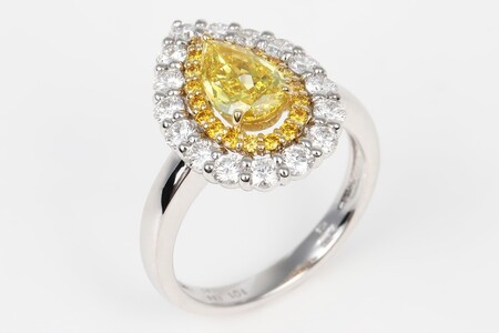 【ふるなび限定】【一点もの】ファンシーイエローダイヤモンド（1.01ct）プラチナリング　R119　K06142-H　FN-Limited-SP