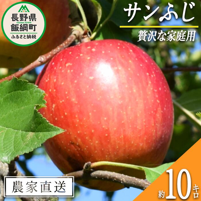 【ふるさと納税】 りんご サンふじ 贅沢な 家庭用 10kg 庚申山荘ファーム 令和7年度収穫分 長野県 飯綱町 〔 信州 果物 フルーツ リンゴ 林檎 長野 26000円 予約 農家直送 〕発送時期：2025年11月中旬〜2025年12月上旬{**}