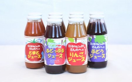 【11ぴきのねこラベル】ストレートジュース180ml・4種10本贅沢セット【丸末農業生産(株)】