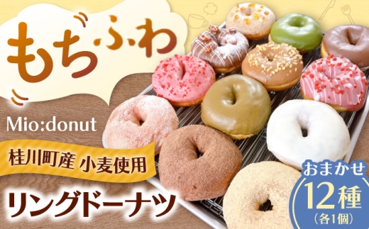 ふわもちリングドーナツ 12種セット ▼ドーナツ どーなつ donut おまかせ セット お取り寄せ ドーナッツ 桂川町/Mio:Donut [ADBH037]