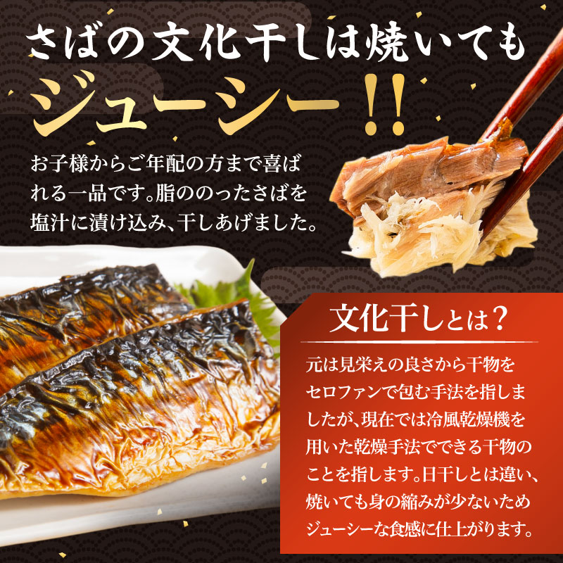さば文化干し2枚真空×4パック 魚 干物 鮮度 手作り 冷凍 レシピ 肉厚 海鮮 海産物 簡単調理 お手軽 酒の肴 おつまみ おかず
