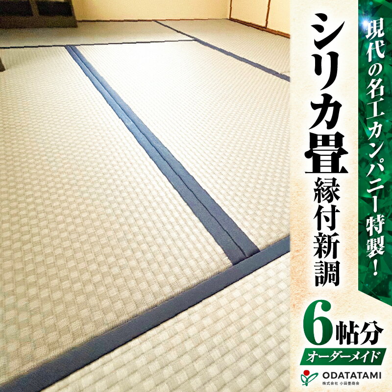 【ふるさと納税】 現代の名工カンパニー特製 シリカ畳 縁付 新調 畳1帖サイズ 6枚 6帖分 畳 たたみ 和室 新生活 新居 家 新築 一軒家 リフォーム オーダーメイド ベット畳 置き畳 シリカ 小田畳商会 ふるさと納税 鹿児島 鹿児島市 おすすめ ランキング プレゼント ギフト