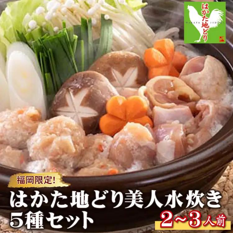 福岡限定！はかた地どり美人水炊き5種セット　2～3人前 3G44