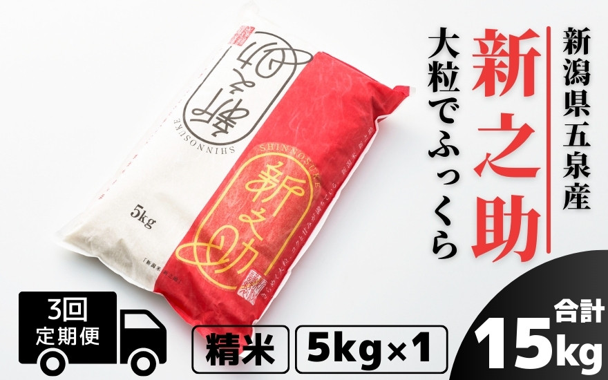 
                  【先行予約】【令和8年産】〈3回定期便〉 新之助 精米 5kg（5kg×1袋）| しんのすけ 新潟県産 お米 おこめ こめ コメ ご飯 ごはん 白米 精米 ブランド米 おすすめ 新潟県 五泉市 有限会社ファームみなみの郷
                