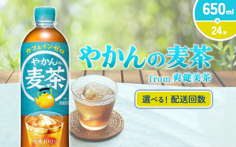 
                  【発送回数 選べる】やかんの麦茶 from 爽健美茶 650ml PET【コカ・コーラ】ペットボトル 1ケース(24本) 定期便 2回(48本) 3回(72本) セット お茶 麦茶 むぎ茶  送料無料
                