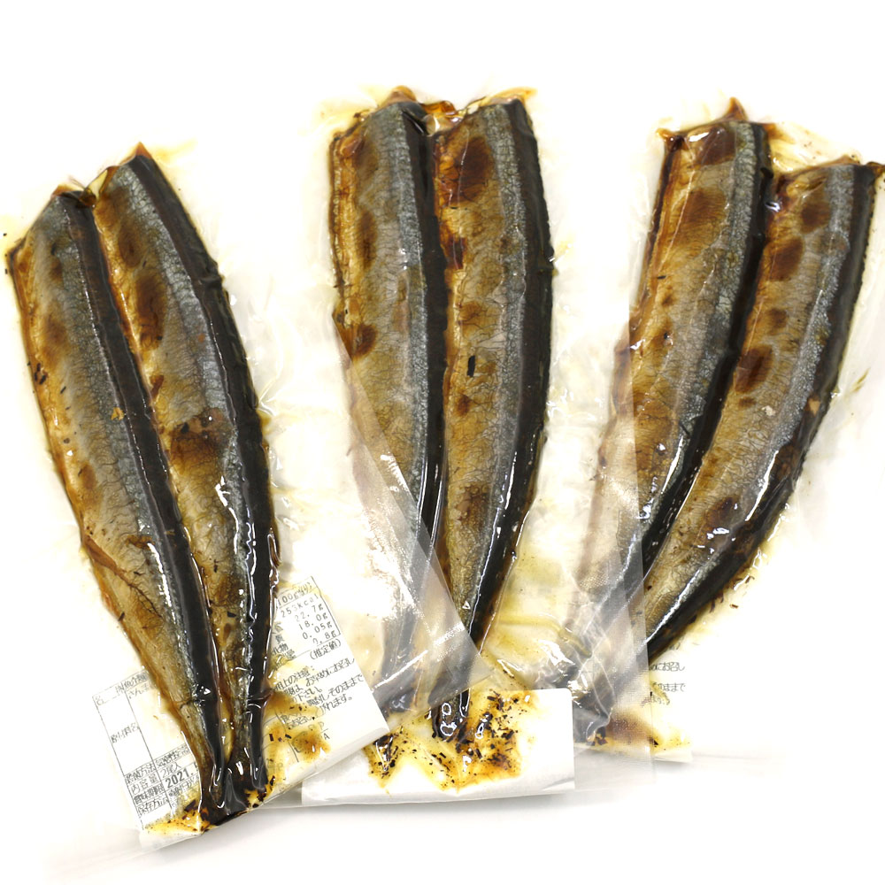 函館えさん昆布の会 焼き魚 レトルト 塩焼 さんま 6尾（2尾入り×3袋）_HD122-013