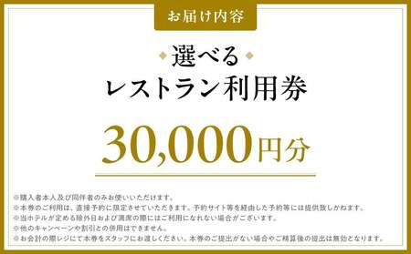【グランドニッコー東京 台場】(選べる)レストラン利用券 30,000円