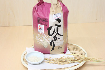 金賞受賞米！名水百選のまちの富士山湧水で育った【こしひかり3Ｋｇ×３袋】お米 ご飯 つやつやふっくら あの有名グルメ漫画でも紹介されました！