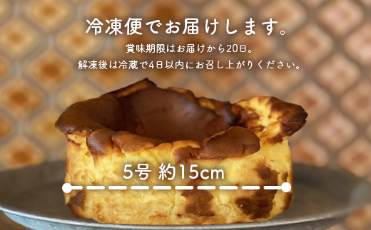 厳選素材 バスクチーズケーキ ホール5号 A3−2【配送不可地域：離島】【1166628】
