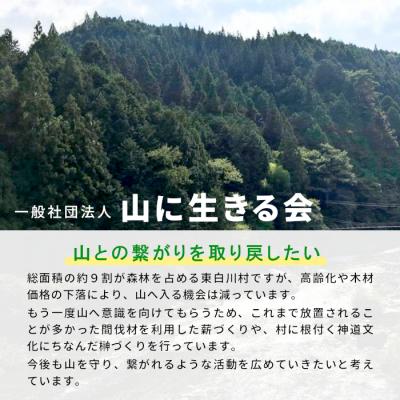 ふるさと納税 東白川村 東濃ヒノキ薪 皮付き 中割〜大割 約32kg (約16kg×2箱) |  | 03