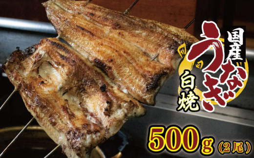うなぎ 国産 鰻 白焼き 2尾 500g 高知県産あら塩付き 炭火焼き ウナギ 国産うなぎ 白焼 鰻白焼き 塩 あら塩 粗塩 セット 魚 魚介 惣菜 ギフト 贈り物 贈答 土用の丑 和食 日本料理 冷凍 徳島県 吉野川市