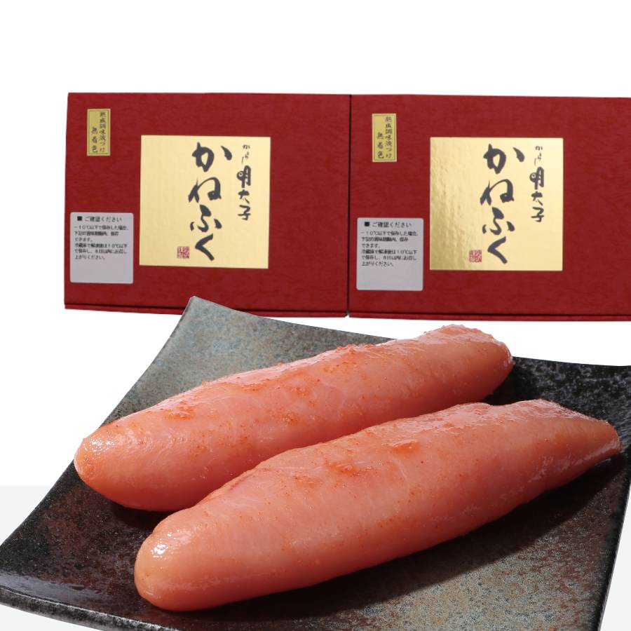 ＜かねふく＞無着色上切からし明太子(個包装)750g×2