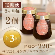 【2ヵ月毎定期便】インカナム マヌカハニー【MGO220+】250g×2個　全3回