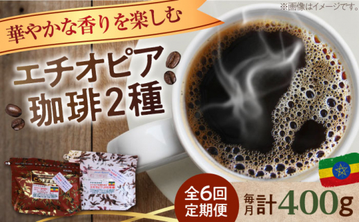 【全6回定期便】「華やかな香りを楽しむ」コーヒーセット 200g×2種（豆or粉）江田島市/Coffee Roast Sereno [XBE055]