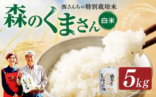 西さんちの特別栽培米 森のくまさん 白米 5kg 【2025年10月下旬～2026年4月下旬迄順次発送予定】 精米 お米 ご飯 国産