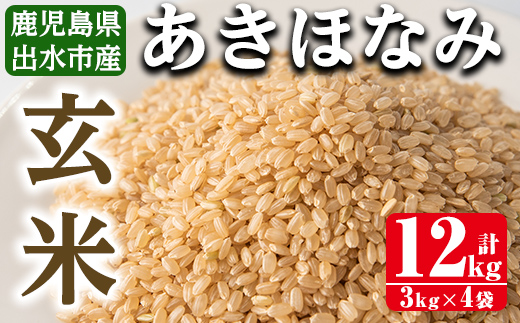 i863-B あきほなみ 玄米 (3kg×4袋・計12kg)【田上商店】