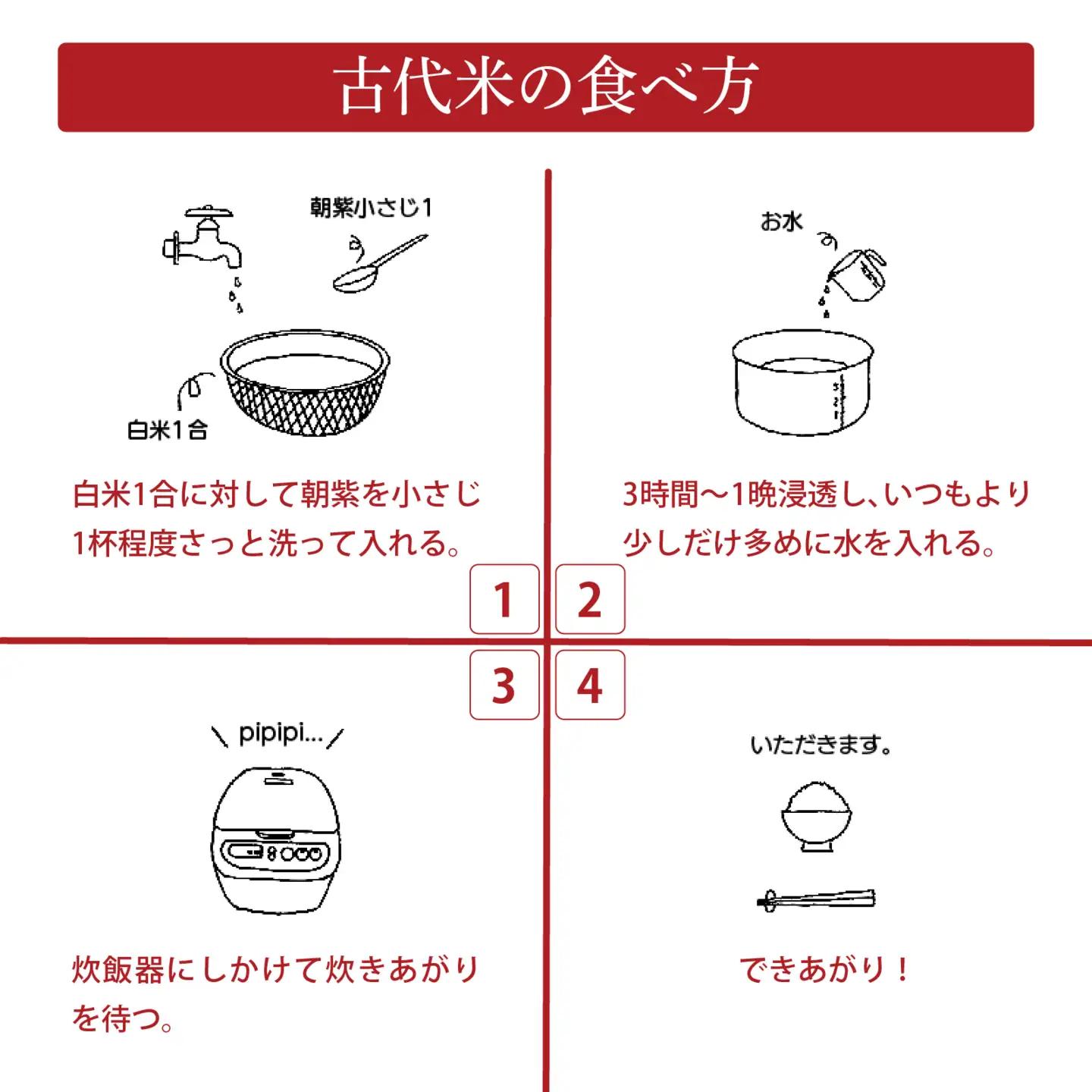 若緑の古代米 500g×3袋 計1.5kg / 黒米 
