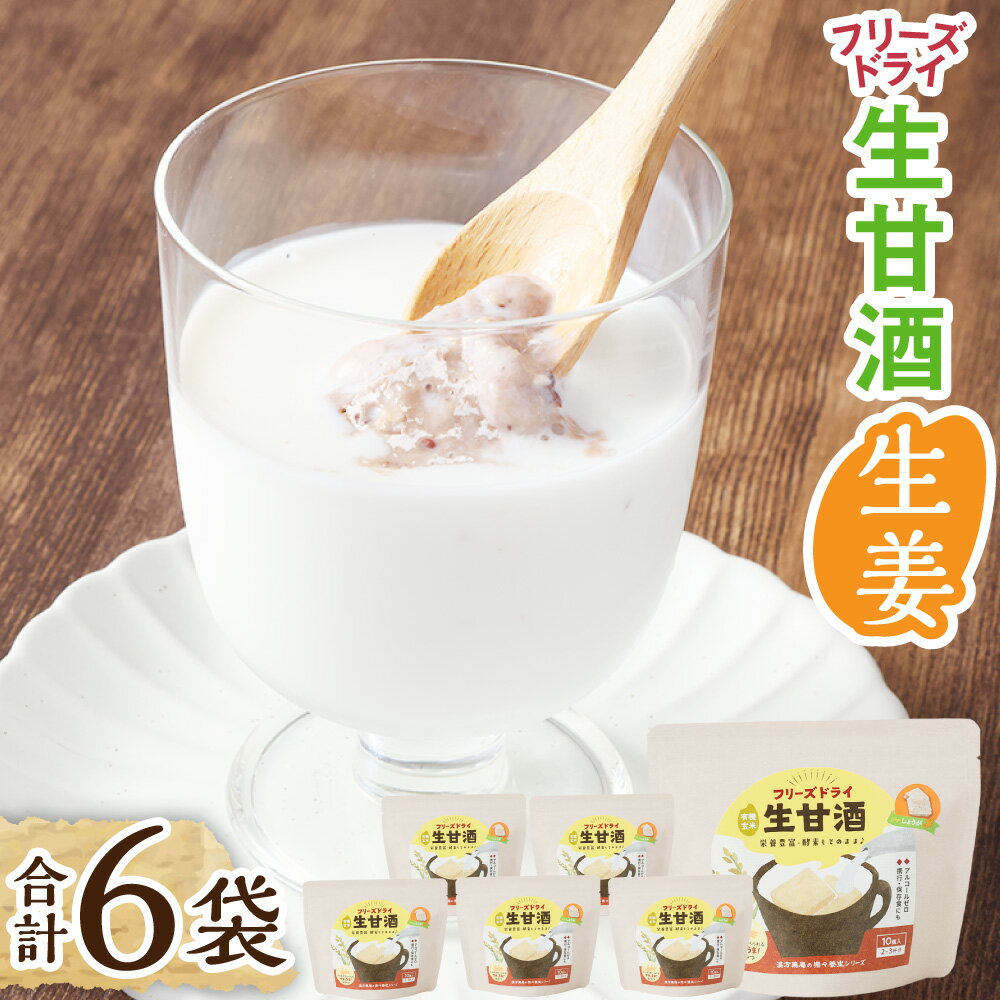 【ふるさと納税】フリーズドライ 生甘酒 生姜甘酒 20g×6袋 スイーツ 甘酒 麹 米麹 ノンアルコール 常温 九州 長崎県 長崎市 送料無料