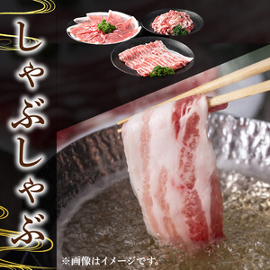 鹿児島県産さつま黒豚しゃぶしゃぶ3種盛り (合計1.1kg) 鹿児島県産 豚肉 黒豚 【KNOT】 A700