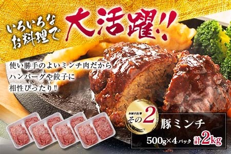 数量限定 豚肩ロース スライス 豚ミンチ セット 合計4kg 肉 豚 豚肉 人気 国産 食品 しゃぶしゃぶ おかず 送料無料_C103-23
