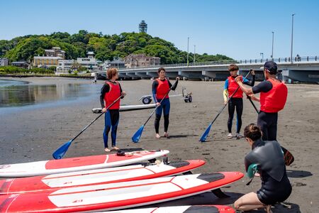 サンセット サップ 1名様分 体験型 スクール 江ノ島 パドル 利用券