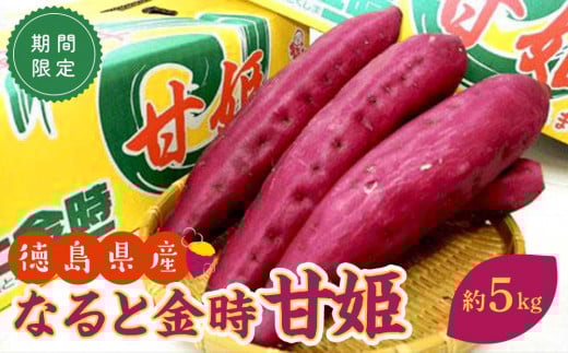 さつまいも なると金時 甘姫 約5kg 1箱【野菜 やさい 食品 人気 おすすめ 送料無料 鳴門金時 芋 いも さつま芋 お取り寄せ】