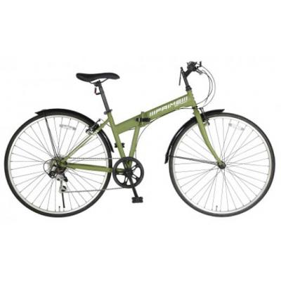 ふるさと納税 春日井市 700C6スピード折りたたみクロスバイク　色:カーキ 自転車 サイクリング アウトドア 折りたたみ