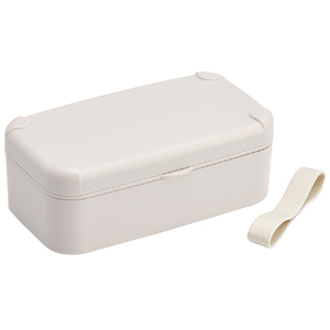 食洗機、電子レンジ対応 スマホスタンド付き 弁当箱 600ml 1段 箸付き PLB6SSH ベージュ 奈良県奈良市 4-174 716966