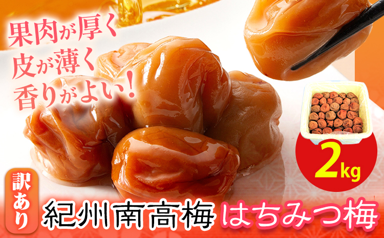 南高梅 はちみつ梅 わけあり 2kg 有限会社プラム《30日以内に出荷予定(土日祝除く)》---wsh_plm18_30d_25_20000_2kg---