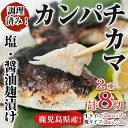 【ふるさと納税】カンパチカマ塩・醤油麹（こうじ）漬け8切［生タイプ・焼タイプ］ 海産物 魚介 カンパチ カマ 焼き 味付き レンジ 調理済み 冷凍 国産 鹿児島産 【錦江の恵屋】