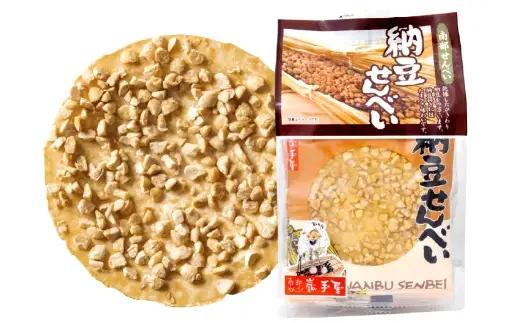 巖手屋 納豆せんべい 6枚 × 10袋 ／ お菓子 菓子 おかし 和菓子 おやつ 煎餅 せんべい 納豆 フリーズドライ 風味 粘り