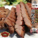 【ふるさと納税】【本格備長炭中村屋】【訳あり】 厚切り 牛タン 関門の塩味 500g×1パック カット 牛肉 お肉 タン塩 味付き 焼肉 BBQ 焼き肉 バーベキュー 冷凍 送料無料