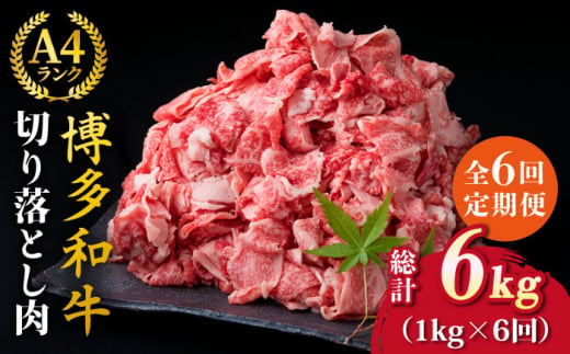 【全6回定期便】A4〜A5ランク 博多和牛 切り落とし 1kg （250g×4P） 切り落し《糸島》【糸島ミートデリ工房】 [ACA190]