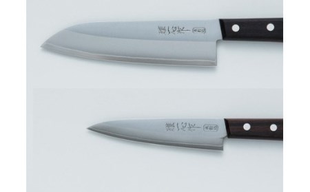 雅一心  2本セット （ペティナイフ120mm、三徳）　H13-15　【最長6か月を目安に配送】