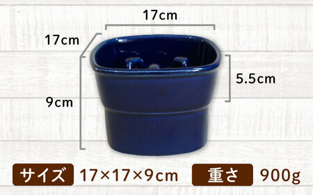美濃焼　陶器製ペット用フードボウル【早食い防止 高台フードボウル(大/ブルー)pet111】【1427445】