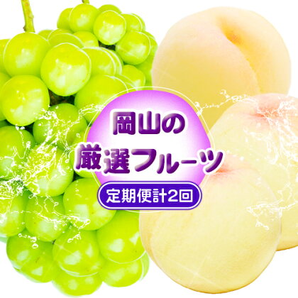 【2026年先行予約】 岡山の厳選フルーツ 定期便2回コース 岡山の白桃 6玉(1.6kg以上) シャインマスカット 晴王 2房(1房600g以上) 化粧箱入り ギフト 贈答用 旬 フルーツ 果物 株式会社山博(中本青果) 《2026年7月上旬-8月下旬出荷》 岡山県 浅口市 送料無料【配送不可地域あり】