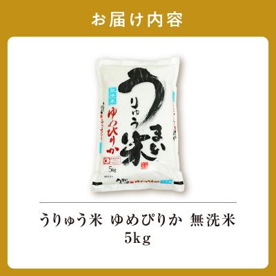 ふるさと納税 雨竜町 【8月発送】 うりゅう米 ゆめぴりか 無洗米 5kg(5kg×1袋)令和7年産 |  | 01