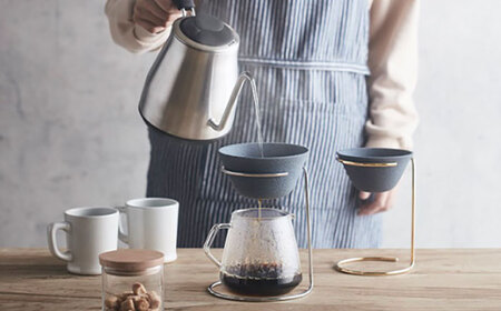 【波佐見焼】陶器フィルター スタンド 2点セット コーヒードリッパー（大）【勇和】[QF01] 波佐見焼