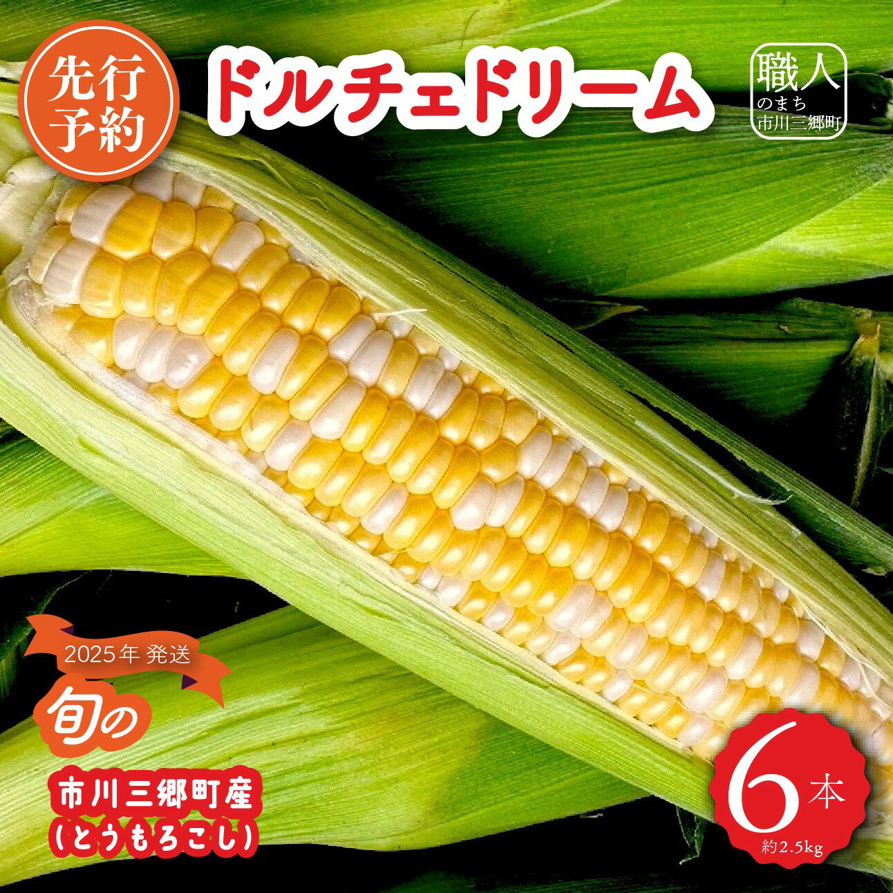 【ふるさと納税】【先行予約】2025年6月中旬から発送【朝採り】ドルチェドリーム　6本入り（約2.5kg）　ヒルサイドオーチャード[5839-2088]