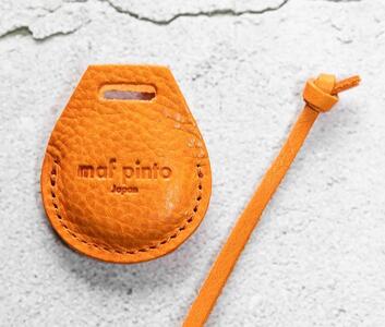 エアタグ ケース カバー（フルカバーモデル） レザー 本革 apple airtag 【オレンジ シュリンク】