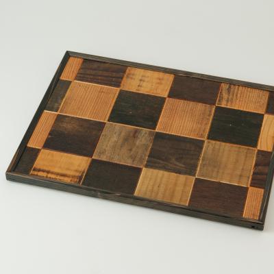 ふるさと納税 宍粟市 KOZAinoOBON【古材のお盆】市松模様AV1 |  | 01