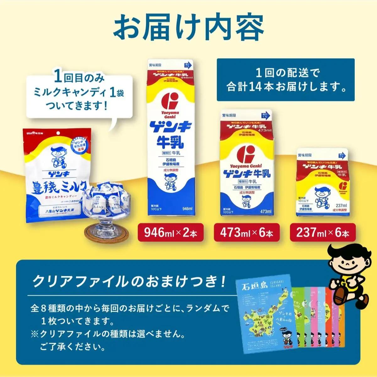 【定期便】《全6回》ゲンキ牛乳ライトセット