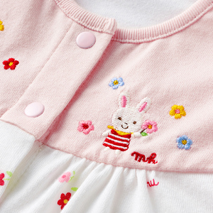 ミキハウス 天竺プリント ツーウェイオール（ピンク） ベビー服 ベビー ベビー用品 赤ちゃん 新生児 吸水性 ツーウェイオール