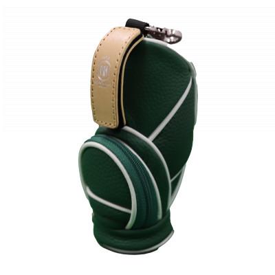 ふるさと納税 香芝市 キャディーバッグ型本革ゴルフボールケース　<グリーン> |  | 01