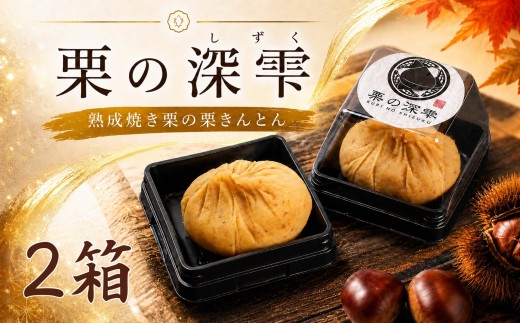 栗きんとん 「 栗の深雫 」 2箱 「くりのしずく」 6個 完熟 栗 くり クリ 和菓子 スイーツ おかし お菓子 デザート 贈り物 ギフト 果物 フルーツ 秋 冬 ysh022