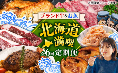 6回定期便 道産ブランド牛＆人気のお魚を満喫！北海道定期便 《足寄町》[BEBL008]