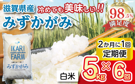 【新米】【7年産】みずかがみ　白米定期便　１２か月で５kgを６回お届け（２か月に1回）【C035W】