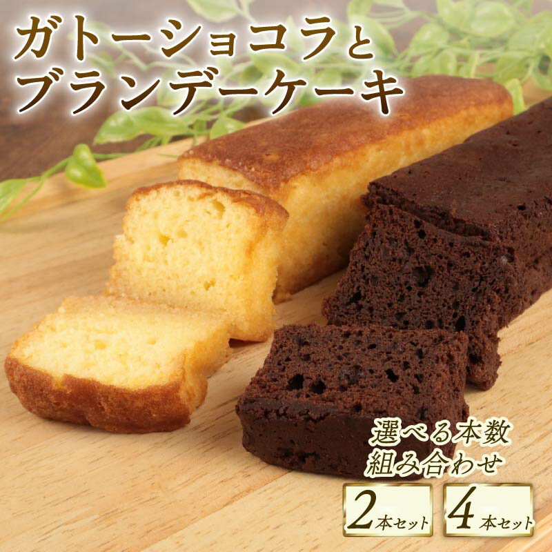 【ふるさと納税】 ブランデーケーキ ガトーショコラ 選べる 本数 種類 2本セット 4本セット ブランデー ひたひた しみしみ ふわふわ しっとり チョコ ケーキ 洋菓子 四角 濃厚 日持ち 18cm おすすめ お菓子 おやつ 美味しい お土産 手土産 酒 冷凍 新潟 新発田 sinyanagi009P